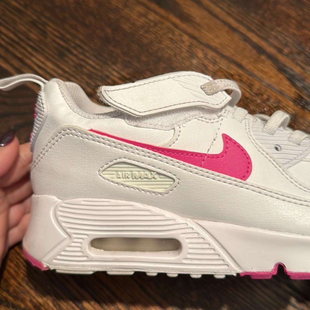 Nike Air Max White and Pink Sneakers youth size 3 - Picture 5 of 11